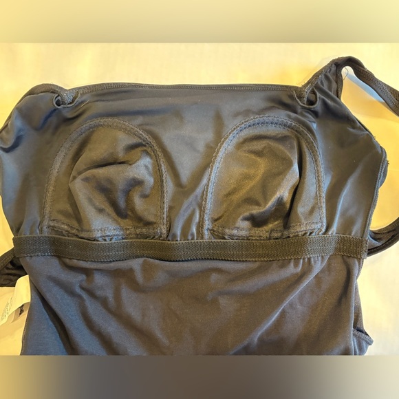 Longitude black one piece swimsuit with multicolored stripes size 14 - Picture 5 of 8